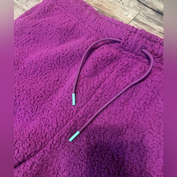 NWT Nike Therma-Fit Teddy Fleece Joggers Purple Full Length Elastic Waist XXL - Picture 5 of 12
